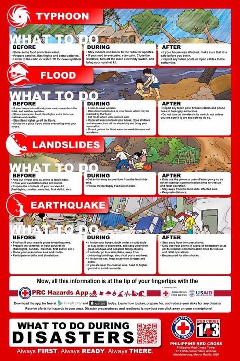 Tsunami Preparedness Infographic, Landslide Infographic, What To Do Before Typhoon, Typhoon Infographic, Landslide Infographic Design, Typhoon Brochure, What To Do Before During After Typhoon, Typhoon Preparedness, Natural Disasters Lessons