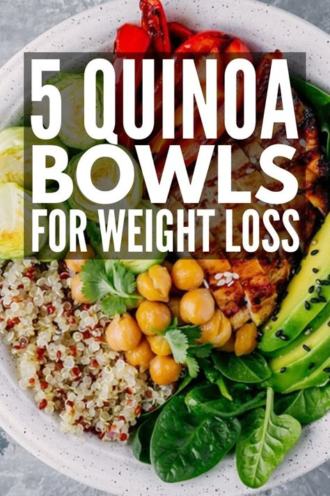 5 Quinoa Power Bowl Recipes | Lunches and dinners just got easier – and more delicious – with this collection of quinoa-inspired power bowls. You can even eat them for breakfast! We’ve included a whole bunch of additional recipe inspiration using a variety of ingredients, like chicken, beef, brown rice, and plant-based protein, and we’re sharing some super helpful power bowl meal prep tips to boot! #powerbowls #powerbowlrecipes Top Healthy Recipes, Easy Recipes With Quinoa, Sheet Pan Bowls, Tofu Power Bowl, Vegetarian Bowls Healthy, Power Bowl Meal Prep, Power Bowls Recipe, Vegetarian Bowl Recipes, Quinoa Bowl Recipes