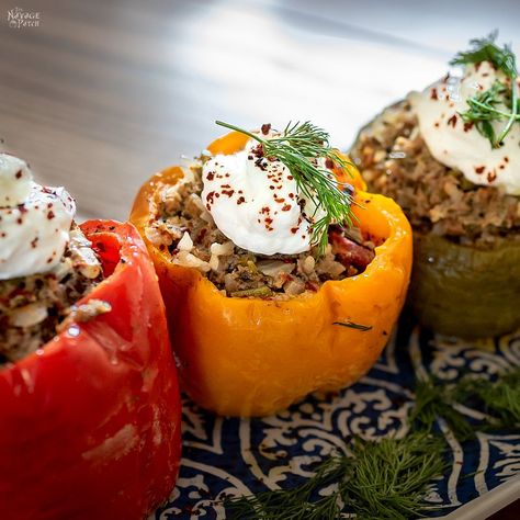 Easy Stuffed Bell Peppers, Best Stuffed Pepper Recipe, The Navage Patch, Navage Patch, Greek Cooking, Turkish Food, Savoury Recipes, Mediterranean Dishes, Cuisine Recipes