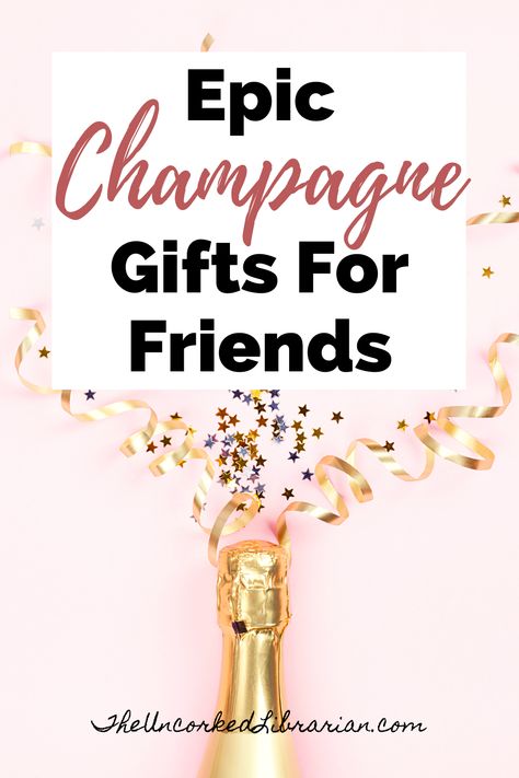 Are you looking for the best gifts for champagne lovers?  Don't miss 47  of our favorite champagne gifts.  This 2020 gift guide is perfect for winer lovers, too.  Find champagne accessories, champagne glasses, and so much more. Champagne Birthday Gift Ideas, Prosecco Gift Ideas, Champagne Gift Ideas, Gift Basket Friend, Champagne Gift Basket, Nails Champagne, Champagne Gift Baskets, Champagne Accessories, Champagne Gifts