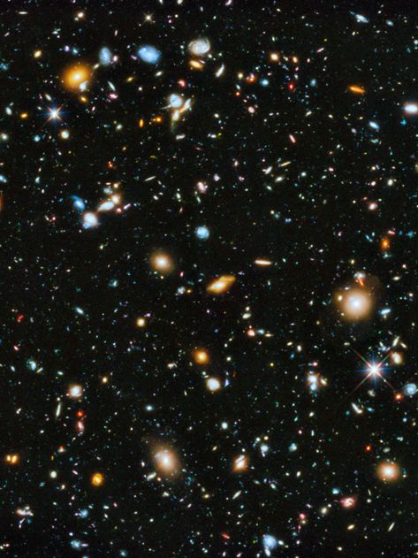 An artificial intelligence tool has been developed to help predict the structure of the universe and aid research into the mysteries of dark energy and dark matter. Check out the article to learn more! Hubble Ultra Deep Field, Hubble Photos, Hubble Space Telescope Pictures, Stars In Space, Structure Of The Universe, Space Observatory, Visible Light Spectrum, Nasa Hubble, Hubble Images