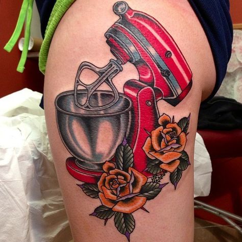 Cooking Tattoos, Baking Tattoo, Cooking Tattoo, Culinary Tattoos, Food Tattoo, 27 Tattoo, Spirit Food, Chef Tattoo, Cupcake Tattoos