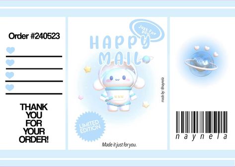 Happy Mail Sanrio, Happy Mail Template, Kpop Hello Kitty, Stickers Kuromi, Happy Mail Printable, Photocards Kpop, Memo Pad Design, Paper Doll Printable Templates, Mail Template