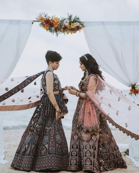 Indian Wedding Deco, Queer Weddings, Live Together, Two Brides, Indian Groom, Lgbtq Wedding, High Court, Lesbian Wedding, Desi Wedding