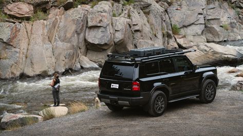 This full-length roof rack, for the 2024 Land Cruiser, expands on our lineup of tried and true rack systems. Our racks are some of the toughest on the market and are designed to get your gear to the places that matter the most. Explore more and worry less with our industry-leading 1/4 thick aircraft-grade aluminum side plates and stainless steel hardware. Secure your gear by bolting into one of the 10 extrusion crossbars or by strapping it directly to the side plates. This rack is drill-free and 2024 Land Cruiser, Black Land Cruiser, Lexus Gx550, Land Cruiser 80, 2010 4runner, Land Cruiser 200, Tacoma 2005, Off Road Wheels, Lexus Lx570