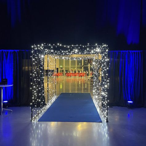 Prom Themes Starry Night Decoration, Prom Themes Starry Night, Under The Stars Quinceanera Theme, School Dance Decorations, Starry Night Theme, Prom Venues, Starry Night Prom, Night To Shine, Prom Planning