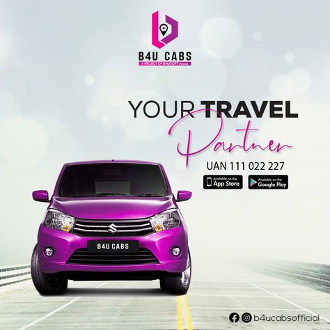 Don’t waste your time and money anymore when B4U CABS is here. There are reasons that people are making B4U CABS their travel partner. Book a ride today & discover a reason to move with your travel partner. #b4ucabs #ridenow #lowfares #taxi #taxidriver #parking #rickshaw #pakistan #karachi #hyderabad #ride #islamabad #rawalpindi #lahore Rickshaw Pakistan, Cabs Are Here, Travel Advertising Design, Birthday Background Design, Car Advertising Design, Pakistan Karachi, Travel Advertising, Travel Partner, Business Basics