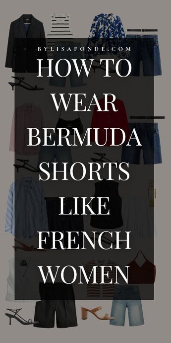 Discover the best guide on how to wear Bermuda shorts like French women + chic long shorts outfit ideas you can easily copy. Bermuda shorts outfit inspo, long shorts summer outfit ideas, denim shorts outfit ideas, cute Bermuda shorts outfits. Denim Bermudas Outfit, How To Style Denim Bermuda Shorts, Bermuda Shorts Outfit Women, Bermuda Shorts Outfit Summer, Bermuda Shorts Outfit Street Styles, Denim Bermuda Shorts Outfit, How To Wear Bermuda Shorts, Denim Shorts Outfit Ideas, How To Style Bermuda Shorts