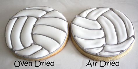 Volleyball Cookies, Icing Tutorials, Cookies Royal Icing, Cookie Icing Recipe, Super Cookies, Caramel Shortbread, Royal Iced Cookies, Decorated Cookies Tutorial, Cookie Tutorials