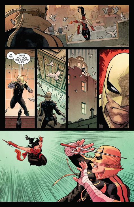 Marvel Defenders (2017) #7 great example of action fight scene on American comic book art by comic artist David Marquez reference Iron Fist Comic, Defenders Comics, Comic Book Page, Iron Fist Marvel, Defenders Marvel, Comic Book Layout, Scene Drawing, Comic Book Art Style, Comic Layout