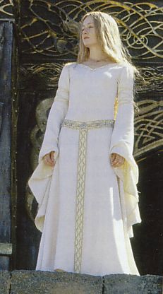 Imagine my delight when I was watching The Two Towers all those years ago and saw Eowyn wearing the wedding dress of my dreams. Medieval Wedding Dress, Lotr Costume, Celtic Dress, Miranda Otto, Into The West, Medieval Wedding, Lord Of The Ring, Medieval Dress, Medieval Fashion