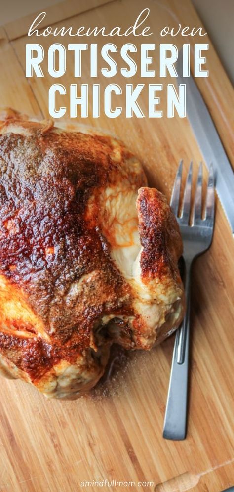 Best Rotisserie Chicken Recipe, Rotisserie Chicken Oven, Homemade Rotisserie Chicken, Recipes Rotisserie Chicken, Rotisserie Chicken Recipes Healthy, Rotisserie Chicken Recipe, Rotisserie Chicken Breast, Rotisserie Oven, Easy Dinner Recipes Crockpot