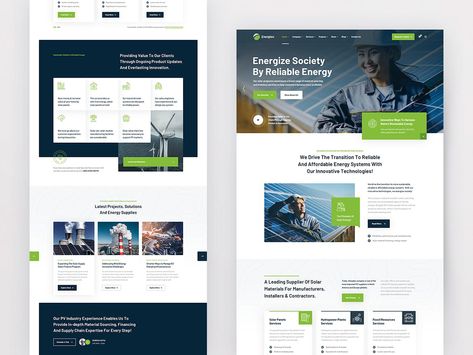 Energtec - Solar and Renewable Energy PSD Template :: Behance Solar Website, Green Website, Consulting Website, Web Design Examples, Directory Design, Desain Editorial, Ui Design Website, Web Ui Design, Website Design Layout