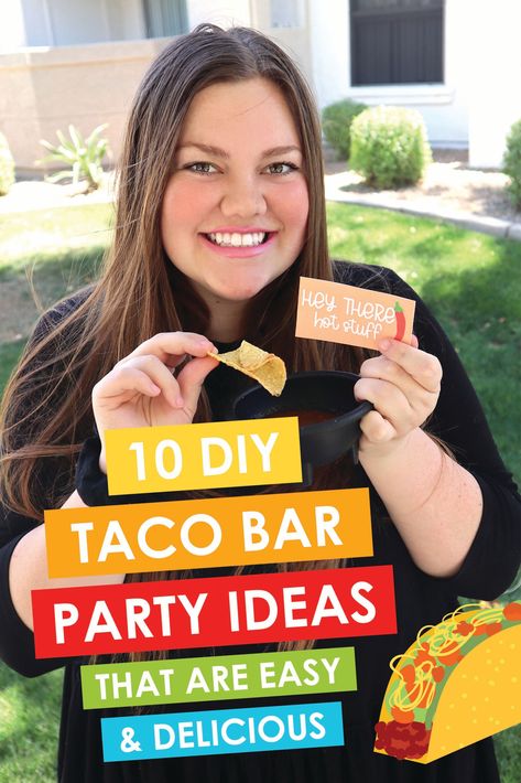 10 DIY Taco Bar Party Ideas for Feeding a Big Group | The Dating Divas Mexican Party Food Table Set Up, Camping Taco Bar, Diy Taco Bar Set Up, How To Set Up Taco Bar For Party, Diy Taco Bar Party, Taco Bar Outdoor Party, Taco Bar Tailgate Ideas, Hosting A Taco Bar Party, How To Set Up A Taco Bar