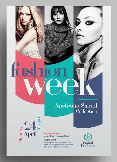 Fashion Banner Design Layout, Fashion Banner Design Ideas, Fashion Magazine Layout Design Creative, Fashion Flyer Design, Fashion Event Poster, Fashion Flyer, Fashion Design Poster, Fashion Poster Design Graphics, Fashion Banner Design