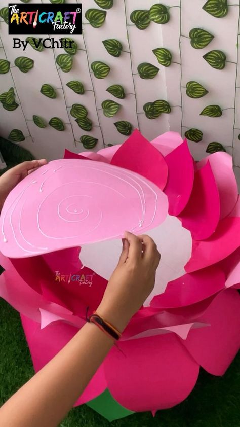 Ganesha Setup! #ganesha #ganeshadecor #lotus #diy #decorideas in 2022 | Paper decorations diy, Diy wall art, Diy creative crafts Ganpati Decoration Theme, Ganesh Chaturthi Decoration, Paper Decorations Diy, Diy Floral Decor, Janmashtami Decoration, Decoration For Ganpati, Diy Diwali Decorations, Ganpati Decoration Design, Flower Decorations Diy