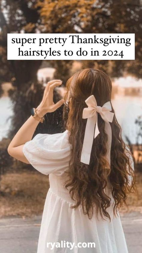 omg the thanksgiving hair bows ideas are so adorable, can't wait to try one of these for friendsgiving Hair Ideas For Thanksgiving, Thanks Giving Hairstyles, Thanksgiving Hair Ideas, Holiday Party Hairstyles, Hairstyles Christmas, Thanksgiving Hair Bows, Bows Ideas, Church Hairstyles, Thanksgiving Hairstyles