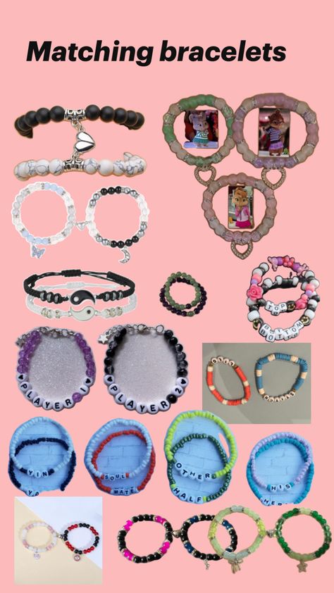 Bracelets matching couples bffs Matching Bracelet Ideas, Bracelets Matching, Matching Couple Bracelets, Couples Bracelet, Couple Bracelets, Matching Bracelet, Bracelet Ideas, Cute Bracelets, Matching Bracelets