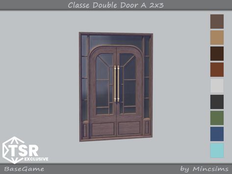 Sims 4 Farmhouse Doors Cc, The Sims 4 Cc Front Door, Sims 4 Double Door, Sims 4 Front Door, Sims 4 Front Door Cc, Sims 4 Door Cc, Colonial Door, Arched Front Door, European Doors