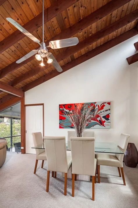 Ceiling With Beams, Beam Ceilings, Raked Ceiling, Timber Ceiling, Timber Beams, White Ceiling, Ceiling Beams, Light Painting, My Kitchen