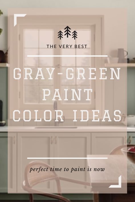 Gray green paint colors have been increasingly popular among homeowners, and I absolutely love it! They have a beautiful earthiness and warmth that feels so cozy and inviting. Yet with the gray undertones, the color passes as a neutral. Today I’m sharing my 12 favorite gray green paint color ideas. Grey And Green Paint Scheme, Neutral Green Paint Colors, Gray Green Paint Colors, Gray Accent Wall Bedroom, Green Bathroom Colors, Benjamin Moore Green, Green Exterior Paints, Sherwin Williams Green, Sage Green Paint Color