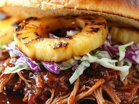 Tropical Pulled Pork Sandwich: A Flavorful Fusion - NewsBreak Creamy Cole Slaw Recipe, Ultimate Beef Stew, Crunchy Coleslaw, Homemade Sweet Chili Sauce, Hawaiian Pulled Pork, Pork Sandwich Recipes, Homemade Bbq Sauce Recipe, Pulled Pork Sandwiches, Honey Barbecue