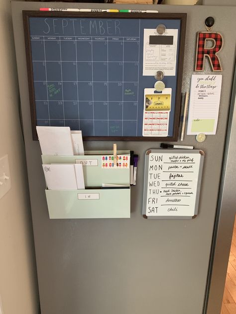 Fridge To Do List Magnet, Side Of Fridge Calendar, Magnetic Fridge Command Center, Side Of Fridge Magnetic Storage, Command Center On Fridge, Command Center Side Of Fridge, Side Of Refrigerator Command Center, Calendar On Fridge, Fridge Menu Board