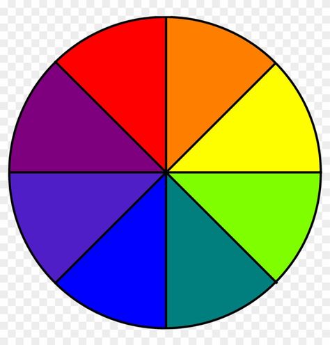 8 colors Color Wheel Interior Design, Complementary Color Wheel, Primary Color Wheel, Detailed Coloring Pages, Unique Drawings, Color Wheel, Complementary Colors, Colour Images, Color Theory