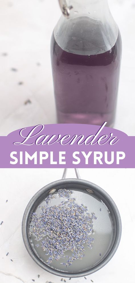 This vibrant Lavender Simple Syrup is easy to make and perfect for desserts, cocktails, and lattes. Violet Cocktails, Lavender Simple Syrup Recipe, Fall Cocktail Recipes, Lavender Simple Syrup, Bridal Shower Cocktails, Simple Syrup Recipe, Lavender Cocktail, Lavender Plants, Iced Tea Lemonade