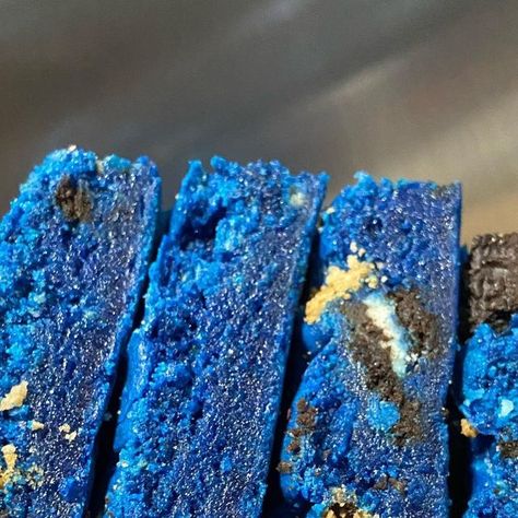 Blue Velvet Cheesecake Brownies, Blue Brownies Recipe, Blue Velvet Oreo Brownies Recipe, Blue Velvet Cookies And Cream Brownies, Blue Velvet Brownies Recipe, Blue Velvet Oreo Brownies, Blue Velvet Brownies, Blue Party Aesthetic, Blue Brownies