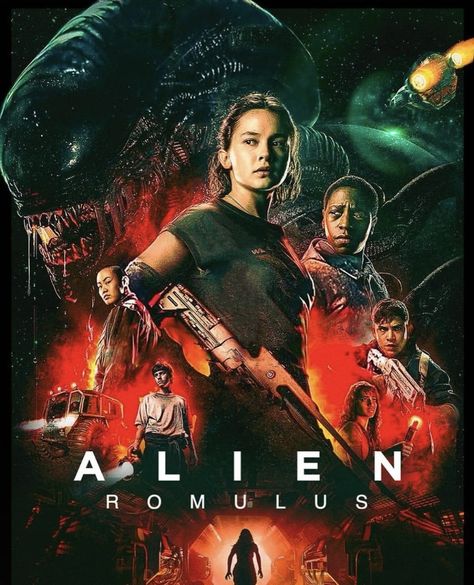 Alien Romulus Poster, Rain Alien Romulus, Rain Carradine, Aliens Movie Art, Scifi Movies, Alien Romulus, Movie Character Posters, Alien Xenomorph, Alien Photos