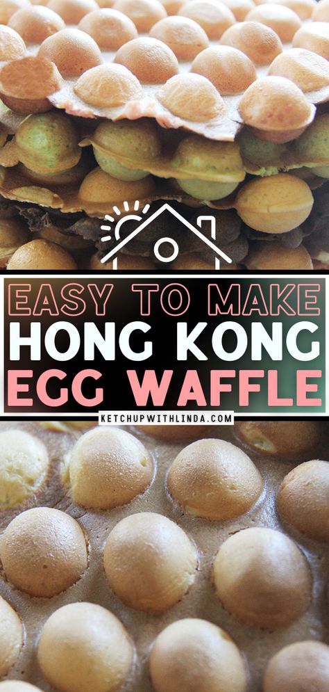 HONG KONG EGG WAFFLE One Waffle Recipe, Egg Waffle Recipe, Egg Waffles, Easy Waffle Recipe, Holiday Snack, Crispy Egg, Egg Waffle, Waffle Maker Recipes, Waffles Easy