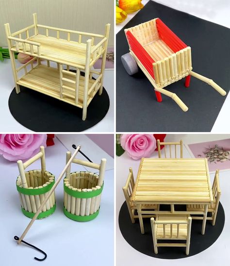 Easy Chopstick Crafts Anyone Can Make | Miniature DIY Chopstick Craft Things for Kids :) | By Quilling Made Easy | Facebook Crafts With Chopsticks, Chopstick Crafts, Chopsticks Crafts, Diy Popsicle Stick Crafts, Nasa Wallpaper, Diy Popsicle, Bamboo Stick, Flower Colour, Things For Kids