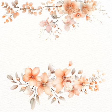 Peach Colour Background, Peach Wedding Theme, Orange Clipart, Autumn Projects, Color Durazno, Color Melon, Peach Bouquet, Floral Borders, Peach Background