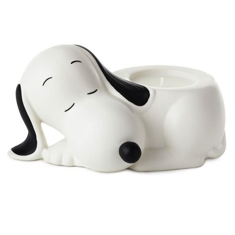 Whether it's the soothing scent of lavender or the charming look of Snoopy peacefully napping, this fun candle is sure to set a tranquil mood wherever you display it. The ceramic sculpture shaped like Charlie Brown's beloved beagle features a 3-ounce lavender-scented candle. Makes a delightful gift for any Peanuts fan. | Peanuts ceramic Snoopy candle features a soy-blend wax scented candle. | Fragrance: Lavender. | Candle: 3 oz. | Sculpted Snoopy: 8" W x 4" H x 5.75" D Snoopy Items, Lavender Scented Candle, Candle Fragrance, Snoop Dog, Lavender Candle, Charlie Brown And Snoopy, Candle Smell, Peanuts Gang, Christmas Mom