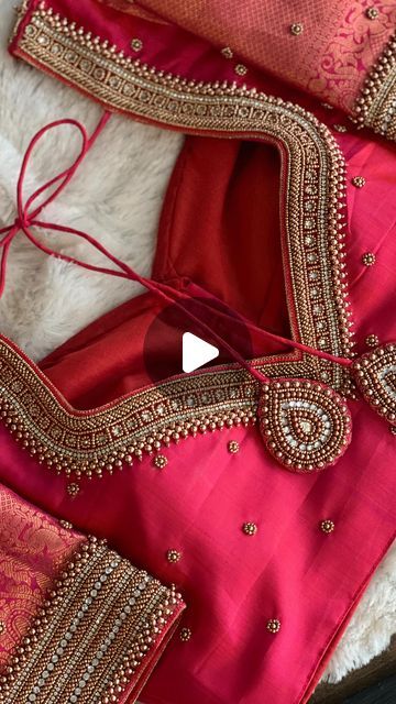 Bride Blouse Designs Latest, Bridal Blouse Designs Latest, Bride Blouse Designs, Aariwork Blouse Designs, Hairstyle Engagement, Bride Blouse, Engagement Invitation Template, Latest Bridal Blouse Designs, Aari Blouse