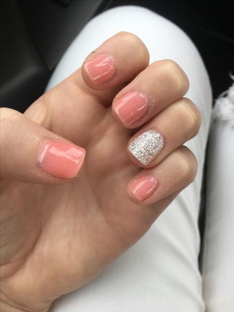 Pink Dip, Nexgen Nails, Beachy Nails, Beautiful Nail Polish, Dip Nail, Nail Design Video, Sns Nails, Sparkly Ring, Nail Dip