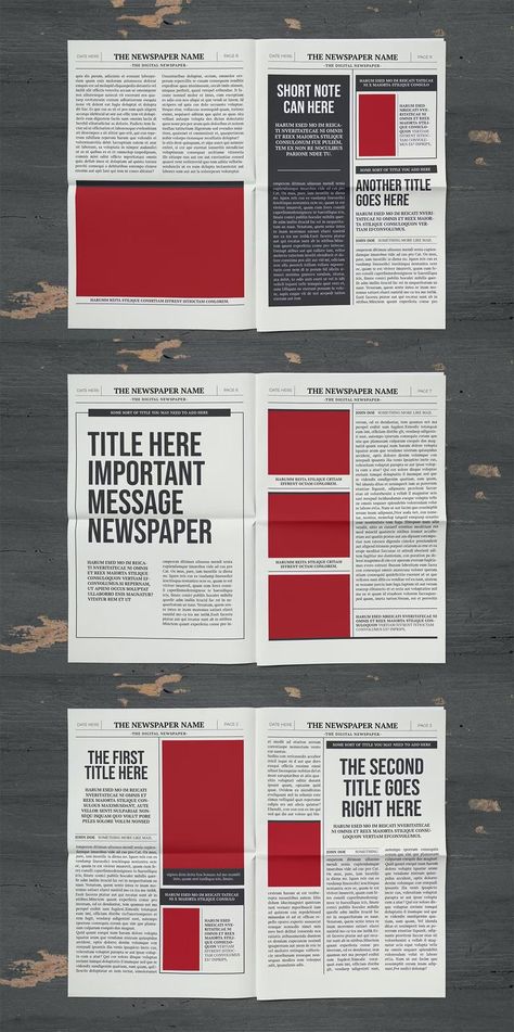 Small Classy Newspaper Template InDesign. 16 Pages. Newspaper Magazine Layout, Newspaper Front Page Design Layout, News Paper Poster Design, Newspaper Page Design, Layout Newspaper Design, Magazine Text Layout Design, Editorial Newspaper Layout, Newspaper Ideas Design, News Letter Layout