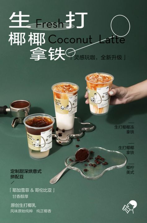 After pioneering the application of "Raw Coconut", Hey Tea launches a new product of the family of raw Coconut Coffee - iNEWS Ice Cream Poster, Beverage Poster, Coconut Drinks, Lunch Box Containers, Coconut Coffee, Raw Coconut, Food Menu Design, Banner Ads Design, Graphic Design Ads