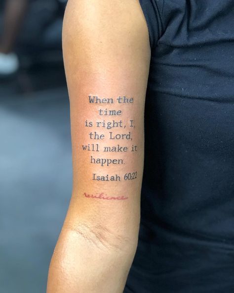 @kingtattoos on Instagram: “Amen 🙏🏾   For questions email 📧  kingtattoos42@gmail.com 🟡🟡🟡🟡🟡🟡🟡🟡🟡 Books open August 1st 🗓 ☑️☑️☑️☑️☑️☑️☑️☑️  #kingtattoos” Isaiah 60 22 Tattoo, Isaiah Tattoo, 22 Tattoo, Bible Quotes Background, Bible Tattoos, Isaiah 60 22, Bible Verse Tattoos, Verse Tattoos, Tattoo Chest