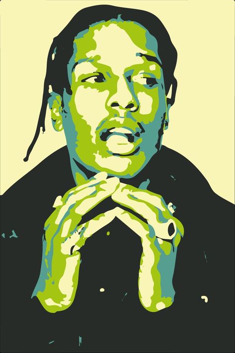 ASAP Wallpaper: Instantly Elevate Your Device's Look with Stylish Backgrounds Asap Wallpaper, Artist Background, Monochromatic Portrait, Monochromatic Painting, Best Wallpaper Hd, Gcse Art Sketchbook, Rapper Art, Pop Art Portraits, Asap Rocky