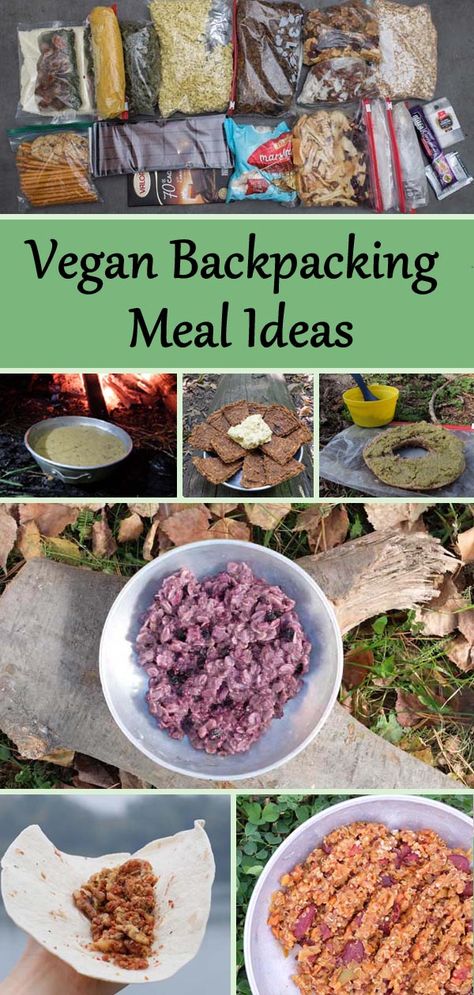 18 Vegan Backpacking Meal Ideas - Mom Goes Camping Backpacking Food Ideas Meal Planning, Dehydrated Vegan Meals, Cheap Backpacking Meals, Diy Instant Backpacking Meals, Vegan Dehydrated Backpacking Meals, Healthy Backpacking Meals, Vegan Gluten Free Camping Meals, Dehydrated Food For Backpacking, Vegan Hiking Snacks