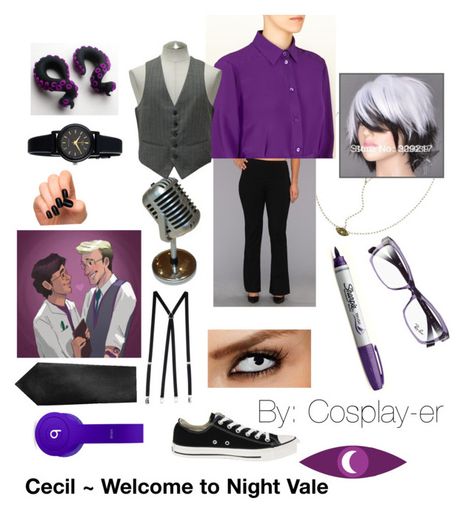 Everything excluding the eyepiece, microphone, hair, and tentacles (instead just draw them on) Night Vale Cosplay, Cecil Baldwin, Cecil Palmer, Love Beats, Glow Cloud, The Moon Is Beautiful, Welcome To Night Vale, Night Vale, Casual Cosplay