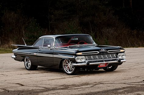 59 Impala, 59 Chevy Impala, Chevrolet Wallpaper, 1959 Chevy Impala, Classic Trucks Vintage, Classic Hot Rod, Cars Muscle, Chevy Chevrolet, Sweet Cars