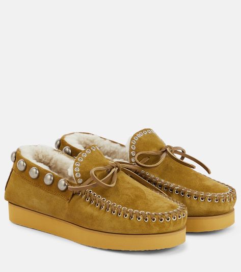 Isabel Marant Shoes, Boho Shoes, Suede Moccasins, Evening Shoes, Isabel Marant, Loafer Shoes, A Box, Moccasins, Calf Leather