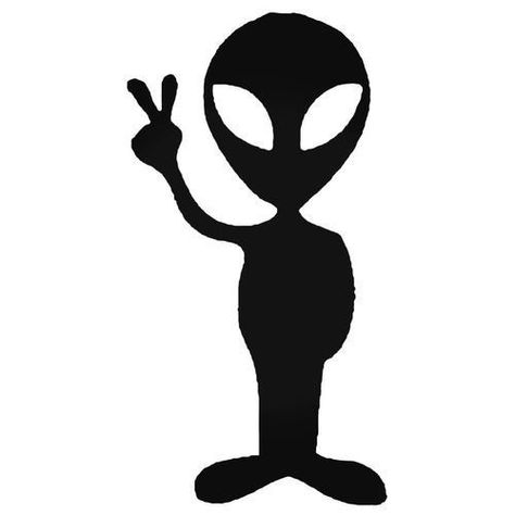 Peace Sign Stencil, Alien Peace Sign, Hase Tattoos, Alien Clipart, Alien Svg, Alien Crafts, Homecoming Week, Alien Drawings, Alien Tattoo