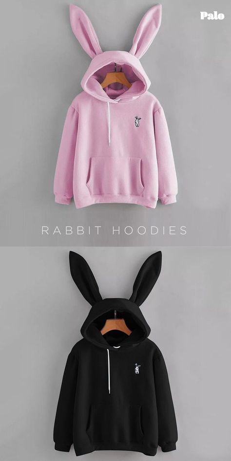 Rabbit Houses, Bunny Ear Hoodie, Rabbit Hoodie, Woodwork Diy, Clueless Outfits, Woodworking Guide, Bunny Ear, Kawaii Clothes, Fashion Design Clothes