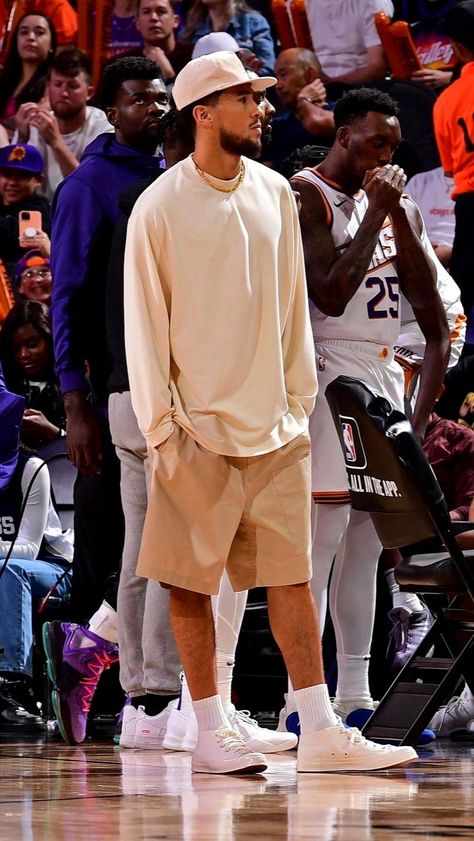 Devin Booker Fashion, Dbook Fits, Booker Outfits, Devin Booker Outfits, Fashion Inspo Spring, Gameday Fits, 90’s Outfits, Masc Outfits, Hype Clothing