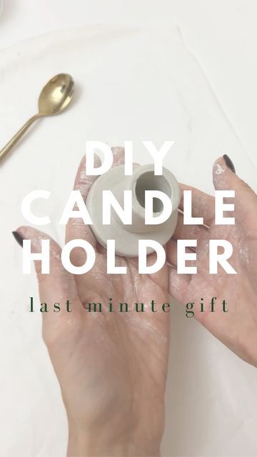 DEBORAH STUBBINGTON on Instagram: "DIY AIR DRY CLAY CANDLE HOLDERS - great last minute gift idea. I made these on my insta LIVE crafting session and thought I would share the tutorial here. U get my air dry clay from @hobbycrafthq but you’ll also find it on Amazon. Stay tuned for part two this evening when I share the finished painted candle holders. #DebsDIYChristmas . . . . . #diychristmas #diychristmasgifts #diyideas #simplecrafts #airdryclay #airdryclaycreation #craftychristmas #budgetgiftideas #homemadepresents #diypresents #diychristmasdecor" Air Dry Clay Projects Candle Holders, Air Dry Clay Wedding Ideas, Clay Diy Candle Holders, Air Dry Candle Holder, Air Dry Clay Candle Holder Diy, Simple Air Dry Clay Ideas, Homeade Candles, Dry Clay Candle Holder, Air Dry Clay Gift Ideas