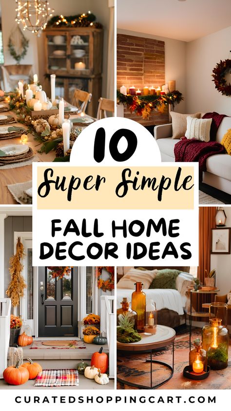 Explore 10 simple fall home decor tips to create an inviting atmosphere. Ideal for homeowners looking to refresh their spaces for autumn. Make your home a cozy retreat with these easy tips! Easy fall home decor, autumn home refresh, autumn home decor, seasonal home decor, fall home decor essentials, fall decor ideas for the home, fall decorations, fall decor ideas, fall decor 2024, fall decor inspiration, fall home aesthetic, fall aesthetic, autumn aesthetic, autumn decor ideas for the home. Cozy Fall Home Aesthetic, Fall Decor Ideas For The Home Farmhouse, Fall Decor 2024, Fall Home Aesthetic, Fall Lawn Maintenance, Indoor Fall Decor, Fall Home Decor Ideas, Fall Room Decor, Cosy Autumn